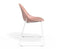 Pebble Chair Soft Pink with Shell Seat - Sled Stackable Base - White