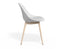 Pebble Chair White Upholstered Vintage Seat