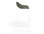 Pop Stool - White Frame and Upholstered Vintage Green Seat