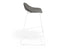 Pop Stool - White Frame and Upholstered Vintage Grey Seat