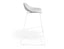 Pop Stool - White Frame and Upholstered White Seat