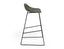 Pop Stool - Black Frame and Upholstered Vintage Green Seat