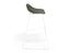 Pop Stool - White Frame and Upholstered Vintage Green Seat
