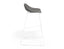 Pop Stool - White Frame and Upholstered Vintage Grey Seat