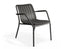 Roku Lounge Chair - Outdoor - Charcoal - Chair with Granite Grey Cushion