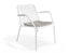 Roku Lounge Chair - Outdoor - White - Chair with Green Cushion
