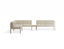 Seville Config I Corner Sofa - Latte - Outdoor - Husk Cushions + Teak Top