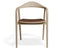 Arki Armchair - Natural - with Pad - with Black Vegan Leather Cushion