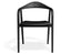 Arki Armchair - Black Ash with Pad - with Vintage Green Vegan Leather Cushion