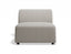 Atticus Modular Sofa Section - Armless - Oyster Grey