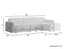 Atticus Modular Sofa - 3 Seater with Ottoman - Ivory Cream