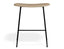 Elva Low Stool - Natural Seat - Black Frame