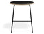 Elva Low Stool - Natural Seat - Black Pad - Black Frame