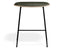 Elva Low Stool - Natural Seat - Green Pad - Black Frame