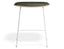 Elva Low Stool - Natural Seat - Green Pad - White Frame