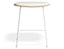 Elva Low Stool - Natural Seat - White Pad - White Frame