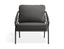 Kara Lounge Chair - Outdoor - Single - Charcoal - Granite Grey Cushions
