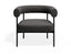 Marlowe Occasional Chair - Black Legs - Stone Grey Fabric