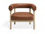 Marlowe Occasional Chair - Natural Oak Legs - Retro Brandy PU