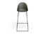 Pebble Olive Green Stool Shell Seat - Bar Stool 75cm Seat - White Base