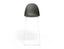Pebble Olive Green Stool Shell Seat - Counter Stool 65cm Seat - White Base