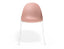 Pebble Chair Soft Pink with Shell Seat - Sled Stackable Base - White