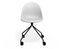 Pebble Chair White Upholstered Vintage Seat
