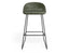 Pop Stool - Black Frame and Upholstered Vintage Green Seat