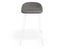 Pop Stool - White Frame and Upholstered Vintage Grey Seat