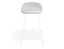 Pop Stool - White Frame and Upholstered White Seat