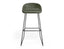 Pop Stool - Black Frame and Upholstered Vintage Green Seat