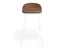 Pop Stool - White Frame and Upholstered Vintage Tan Seat