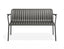 Roku Garden Bench 125cm - Outdoor - Charcoal - Chair with Granite Grey Cushion