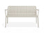 Roku Garden Bench 125cm - Outdoor - Matte Latte - Chair with Sandy Grey Cushion