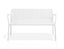 Roku Garden Bench 125cm - Outdoor - White - Chair with Green Cushion