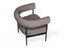 Marlowe Occasional Chair - Black Legs - Oyster Grey Fabric