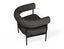 Marlowe Occasional Chair - Black Legs - Stone Grey Fabric