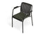 Roku Armchair - Outdoor - Charcoal - Chair with Green Cushion
