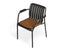 Roku Armchair - Outdoor - Charcoal - Chair with Terracotta Cushion