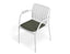 Roku Armchair - Outdoor - White - Chair with Green Cushion