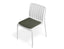 Roku Dining Chair - Outdoor - White - Chair with Green Cushion