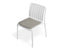 Roku Dining Chair - Outdoor - White - Chair with Sandy Grey Cushion