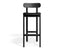 Zara Stool - Black - Upholstered