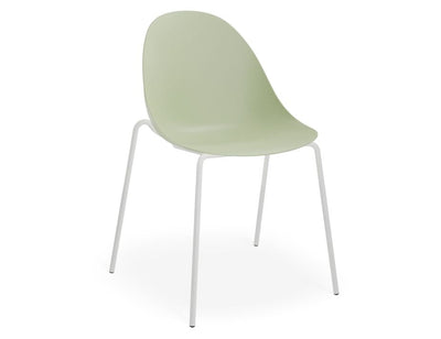 Pebble Chair Mint Green with Shell Seat - Swivel Base - Black