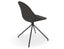 Pebble Anthracite Fabric Upholstered Chair - Sled Base - Black