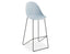 Pebble Blue Stool Shell Seat - Bar Stool 75cm Seat - Black Base