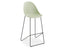 Pebble Mint Green Stool Shell Seat - Bar Stool 75cm Seat - Black Base