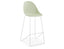 Pebble Mint Green Stool Shell Seat - Counter Stool 65cm Seat - Black Base