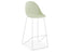 Pebble Mint Green Stool Shell Seat - Bar Stool 75cm Seat - White Base