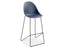 Pebble Navy Stool Shell Seat - Bar Stool 76cm Seat Height - White Frame